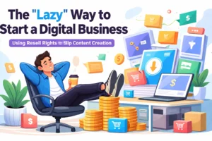 Read more about the article The "Lazy" Way to Start a Digital Business: Using Resell Rights to Skip the Content Creation