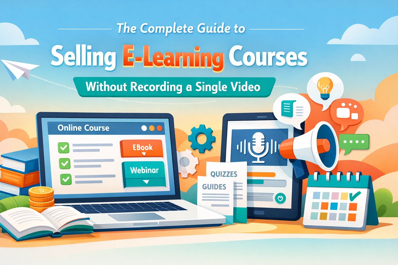 You are currently viewing The Complete Guide to Selling E-Learning Courses Without Recording a Single Video