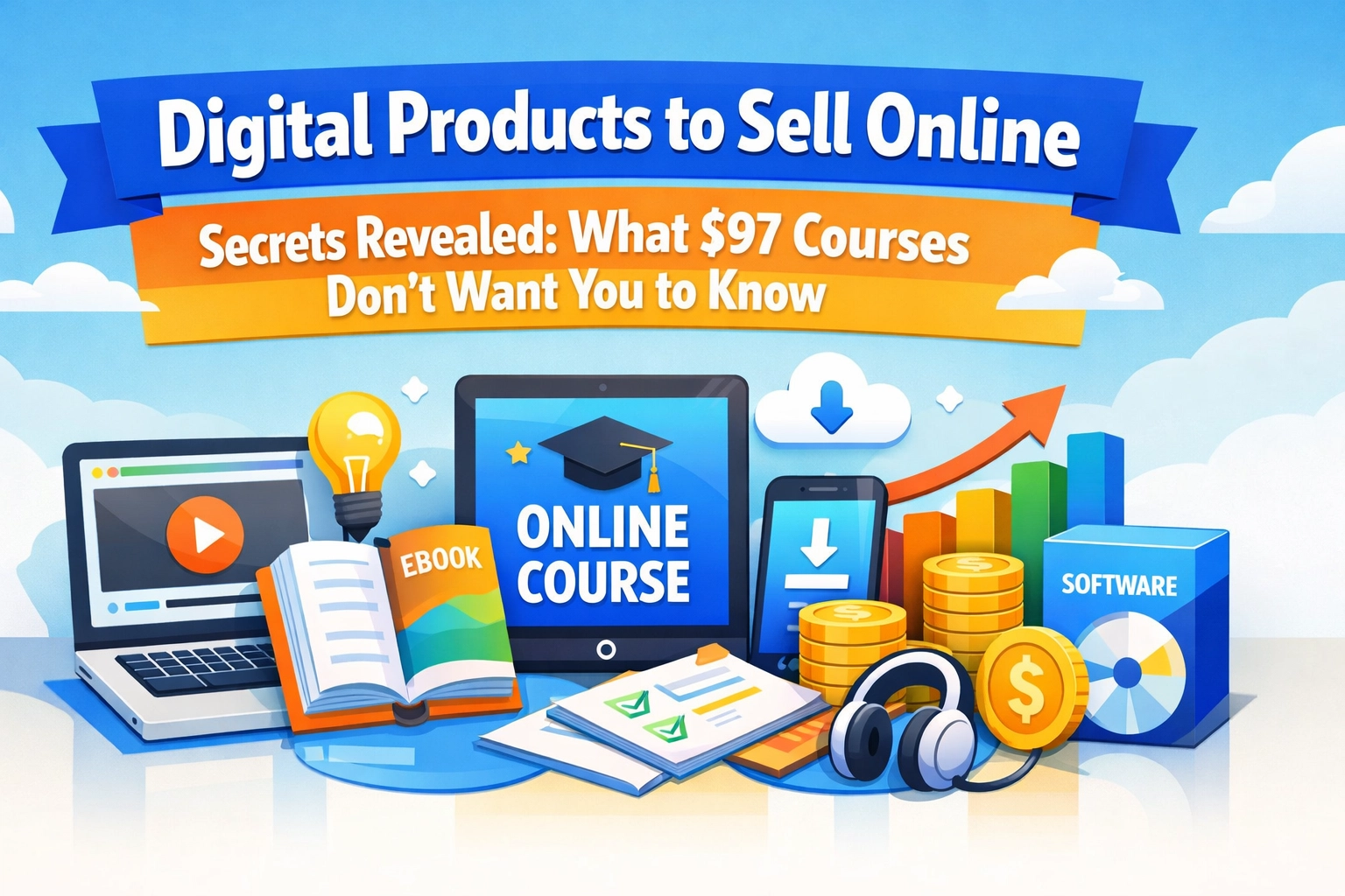 Read more about the article Digital Products to Sell Online Secrets Revealed: What $97 Courses Don't Want You to Know